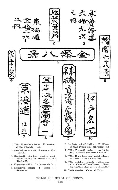 一系列印刷品的标题，19世纪，1925年 作者 不明