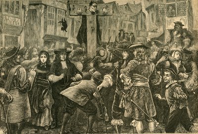 1685年，蒂图斯·奥茨（Titus Oates）在《嘲讽》中。 作者 不明