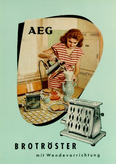 烤面包机。 AEG广告 作者 不明