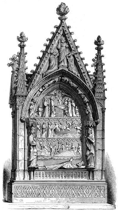 达戈伯特一世墓603-689年，梅洛芬王（Basilisque Saint-Denis），Merovingian国王，1849年 作者 不明
