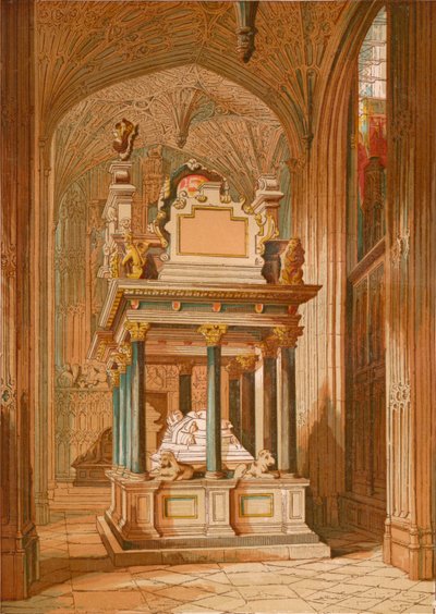 伊丽莎白女王墓。 -西敏寺，c1845，1864年 作者 不明