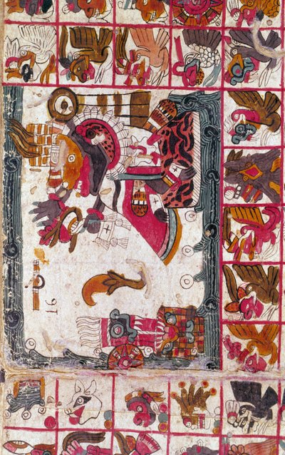 Tonalamatl Aubin，第15对开本，十五世纪 作者 不明
