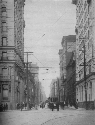 城市最繁忙的购物区之一的高耸立面，c1935年 作者 不明
