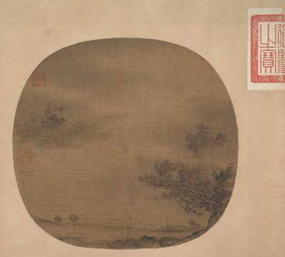 暴雨中的拖船，12世纪末。 作者 不明