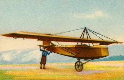 1932年在德国格鲁瑙滑翔学校训练滑翔机。 作者 不明