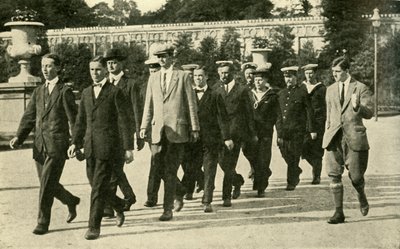 第一次世界大战，1914年，c1920年的皇家海军志愿人员预备役训练新兵。 作者 不明