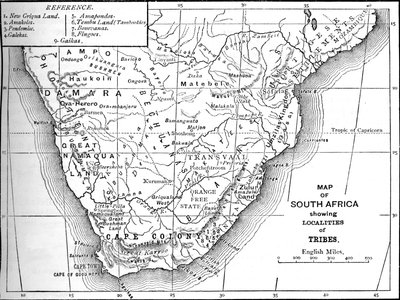 南非部落地图，c1880年 作者 不明