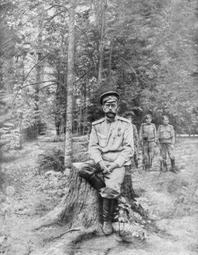 1917年8月13日，沙皇尼古拉斯二世流放，西伯利亚托博尔斯克 作者 不明
