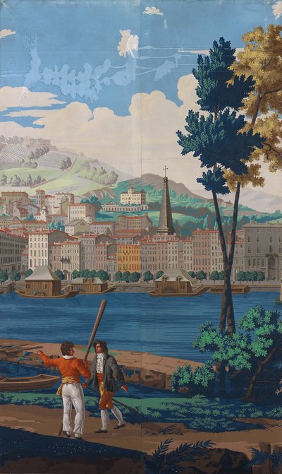 两块相连的板块：法国里昂的风景》，1821年第一版。 作者 不明