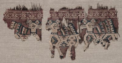 700年代末-800年代初，两件装在服装上的边界碎片。 作者 不明