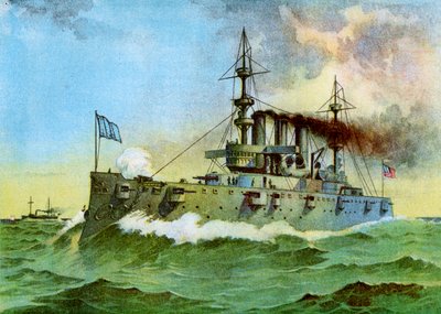 纽约，美国装甲巡洋舰，1898年 作者 Unbekannt