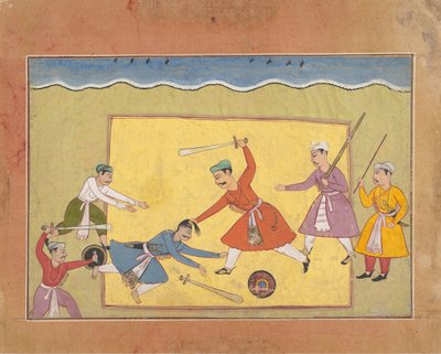 不明身份的页面，来自分散的Bhagavata Purana 毗湿奴神的古代故事，约1610年。 作者 不明