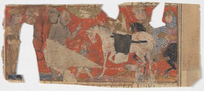 不明场景和文本片段，来自《国王书》的Shahnama，约1330-40。 作者 不明