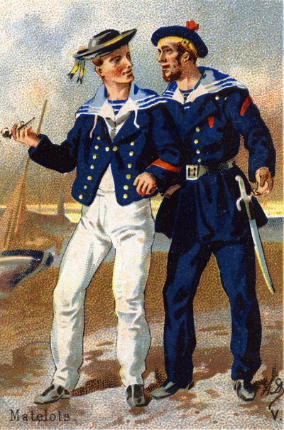 V: Seamen. Engraving in "Military Alphabet" . Illustrator