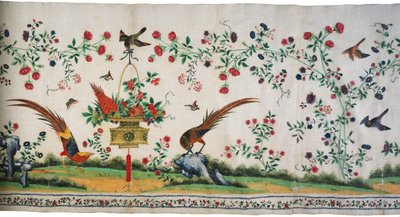 窗帘，中国，18世纪，清朝1644-1911年。 作者 不明