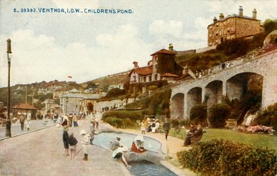 IOW的Ventnor-儿童池塘，1919年。 作者 不明