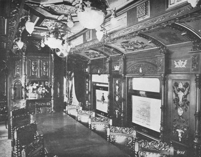 1914年巴西中央铁路的里奥-圣保罗夜间快车上的前庭餐车 作者 不明