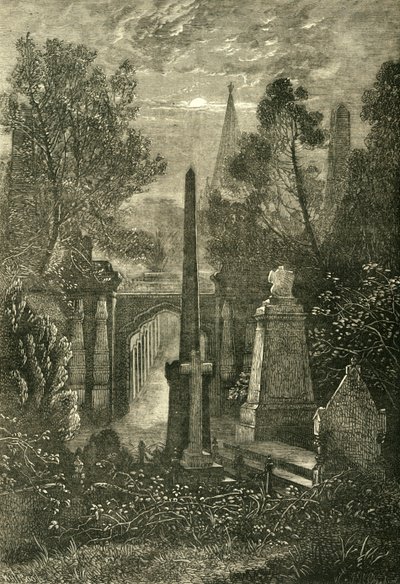 查看在海格特公墓，c1876。 作者 不明
