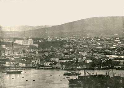 克里斯蒂安尼娅的景色，挪威奥斯陆，1895年。 作者 不明