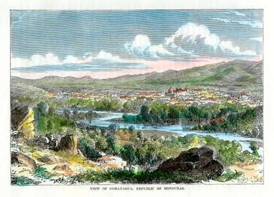 洪都拉斯共和国科马亚瓜的景观，大约1880年 作者 不明