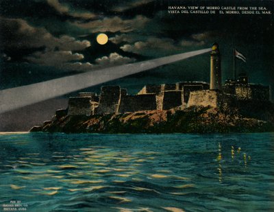 莫罗城堡从海，哈瓦那，古巴，c1920年的视图 作者 不明