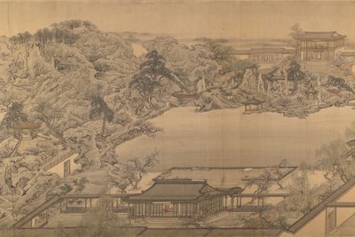 18世纪的花园别墅景观。 作者 不明