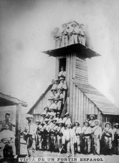 西班牙堡垒的景色，十九世纪，1920年代 作者 不明