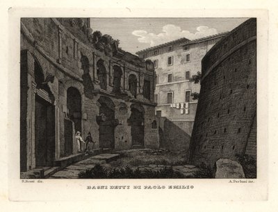 Bagni Detti di Paolo Emilio 图拉真论坛上的 Paolo Emilio 浴场景观 作者 不明