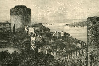 博斯普鲁斯海峡的景色：欧洲城堡，1890年。 作者 不明