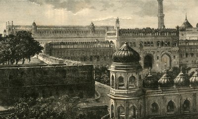 伟大的Imambara的景色，勒克瑙，1890年。 作者 不明