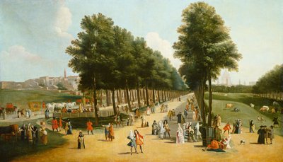圣詹姆斯公园的广场景观，1709-1710年之后。 作者 不明