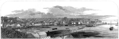 新的商业路堤，新西兰奥克兰市的风景，1860年 作者 不明