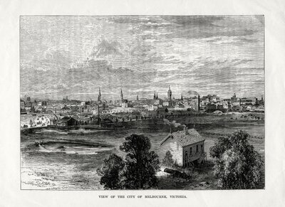 1877年澳大利亚维多利亚州墨尔本市景 作者 不明