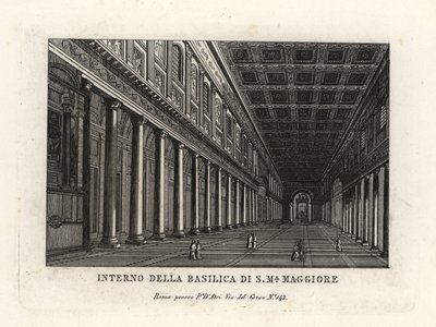 View of the interior of the Basilica di Santa Maria Maggiore, Church of Saint Mary Major, Rome 作者 不明