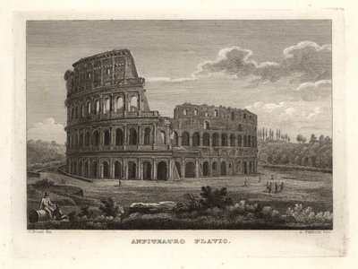 弗拉维安圆形剧场废墟的看法，Anfiteatro Flavio，罗马 作者 不明
