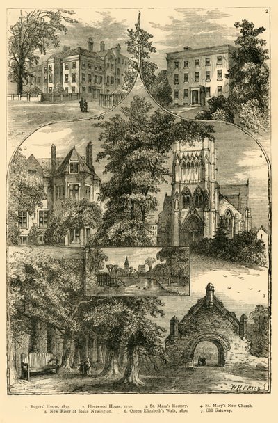 斯托克·纽顿（Stoke Newington）的风景，约建于1876年。 作者 不明