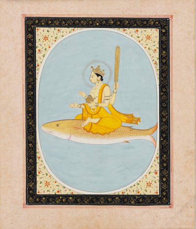 作为鱼的化身的毗湿奴，Matsya，1805-1815年 作者 不明