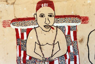 Voodoo wall painting on a convent. Togoville, Togo 作者 不明
