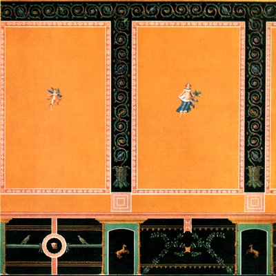墙壁装饰，意大利庞贝城，1928年。 作者 不明