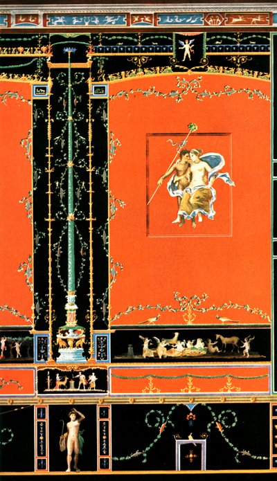 墙壁装饰，意大利庞贝城，1928年。 作者 不明