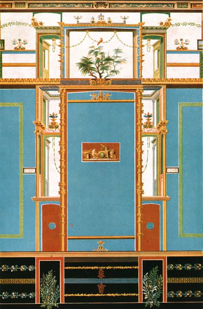 墙壁装饰，意大利庞贝城，1928年。 作者 不明