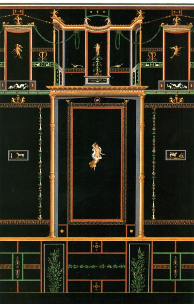墙壁装饰，意大利庞贝城，1928年。 作者 不明