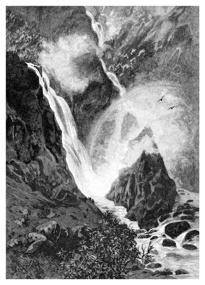 Wallamumbi Falls，澳大利亚新南威尔士州，1886年 作者 不明