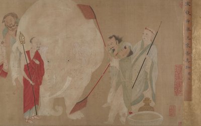 清洗神圣的大象。 作者 不明