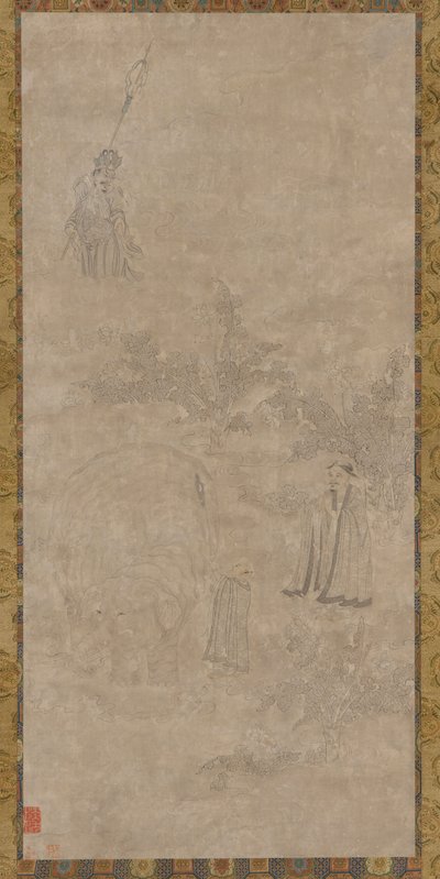 洗白象》，明朝，16-17世纪。 作者 不明