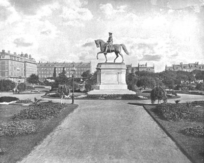 华盛顿雕像，公共花园，波士顿，美国，c1900。 作者 不明