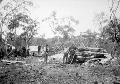 瀑布金矿，西澳，卡尔古利，Boorara，1896年 作者 不明