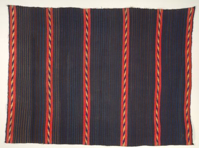 1865-1875年，带有Moki Moqui条纹的毛毯。 作者 不明