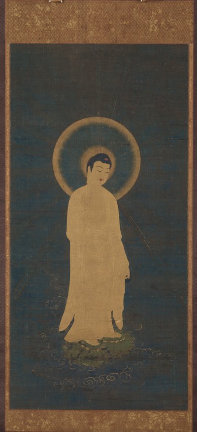 阿米达佛（Amida Buddha Raigo）的欢迎血统，约12701333。 作者 不明