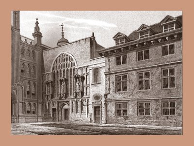 市政厅教堂西面，1886年 作者 不明